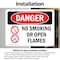 Signmission No Smoking Or Open Flames Danger Sign, Vinyl Decal, 10in W x 7in L, 2PK OS-2PACK-DS-D-710-L-1475 - alternate 4